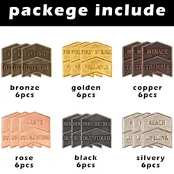 36 Pieces Magic The Gathering Antique Metal Token Counter MTG Keyword Counters - Image 4