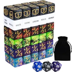 63 PCS Abilities Keyword Magic Counter Dice MTG Counters Dice Set Life Buff - Image 2