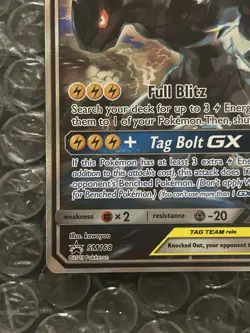 Pokemon Pikachu Zekrom GX SM168 Alt Art Tag Team Black Star Promo NEAR MINT - Image 5