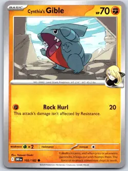 Cynthia's Gible 102/182 Near Mint SV10: Destined Rivals Pokemon Shipnow - Image 1
