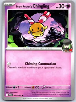 Team Rocket's Chingling 085/182 Near Mint SV10: Destined Rivals Pokemon Shipnow - Image 1