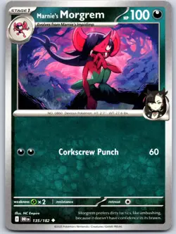Marnie's Morgrem 135/182 Near Mint SV10: Destined Rivals Pokemon Shipnow - Image 1