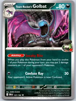 Team Rocket's Golbat 121/182 Near Mint SV10: Destined Rivals Pokemon Shipnow - Image 1