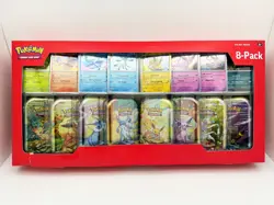 1x Pokemon TCG Prismatic Evolutions Costco 8 Mini-Tin Bundle w/ Promo Cards NEW - Image 1