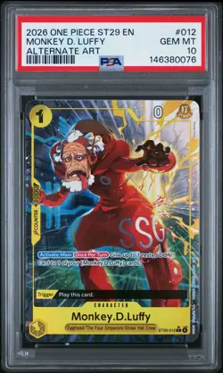 2026 Monkey D. Luffy ( Old Man Luffy ) 012 One Piece Starter Deck St29 PSA 10 - Image 1