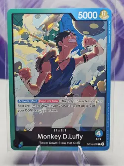 Monkey.D.Luffy (022) OP16-022 Leader The Time of Battle One Piece NM - Image 1