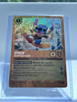 SEALED Stitch - Carefree Snowboarder 42 Disney Lorcana Promo Cards Holo - Image 1