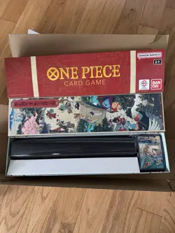 One Piece 1st Anniversary Set English Version Playmat, Sleeves, Box - No Cards - Image 1