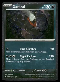 Darkrai (Cosmos Holo) 136/197 Holo Miscellaneous Cards & Products Pokemon NM - Image 1