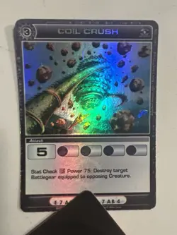 Chaotic TCG - Coil Crush Foil Super Rare Attack Card - Image 1