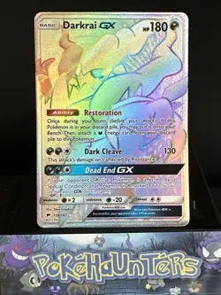 Pokemon Card Darkrai GX 158/147 Burning Shadows Secret Rainbow Rare L/P - Image 1