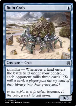 Ruin Crab ZNR #75 Zendikar Rising Magic: The Gathering Lightly Played - Image 1