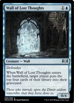 Wall of Lost Thoughts 59 Ravnica Allegiance Magic: The Gathering (FOIL) NM - Image 1