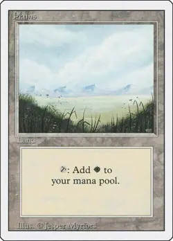 Magic The Gathering MTG PLAINS (A) Revised NM Near Mint - Image 1