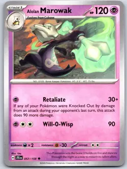 Alolan Marowak 057/159 Near Mint SV09: Journey Together Pokemon Shipnow - Image 1