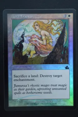 Magic The Gathering MTG AURA FRACTURE FOIL Prophecy LP Lightly Played - Image 1