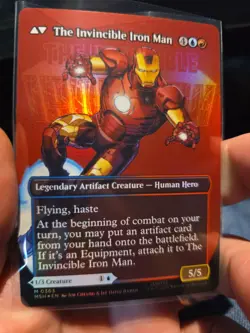 1x MTG Marvel Super Heroes Tony Stark Borderless 0363 Non-Foil NM x1 - Image 2