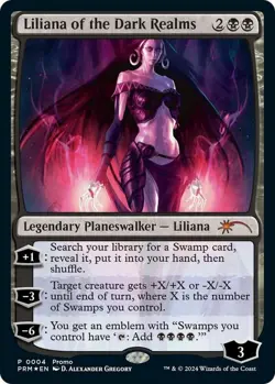 Light Play x 1 Liliana of the Dark Realms (0004) - Foil - Media Promo WotC Shoot - Image 1