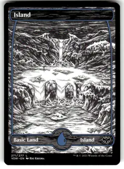 MTG Innistrad Crimson Vow L Island #271 Full Art Eternal Night - Image 1