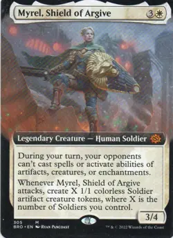 MTG: The Brothers' War: Extended Art Myrel, Shield of Argive: LP Condition - Image 1