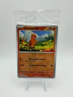 Pokemon Charmander 004/165 GameStop Exclusive Promo Stamp SEALED Reverse Holo - Image 1