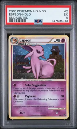 Espeon [Holo] - Pokemon Undaunted #2 PSA 5.0 - Image 1