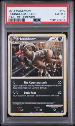 Houndoom [Reverse Holo] - Pokemon Call of Legends #10 PSA 6.0 - Image 1