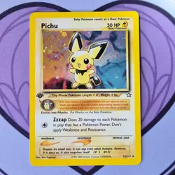 Pichu 012/111 Unlimited Holo Rare Neo Genesis Vintage Pokemon Card [NM] - Image 1