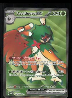 Decidueye ex 100/088 Holo Ultra Rare Perfect Order Pokemon Holo Near Mint - Image 1