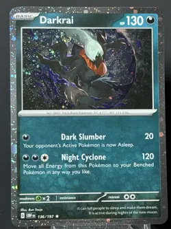 Darkrai 136/197 Cosmos Holo Promo 🌀 SWIRL Pokemon OBF NM - Image 3