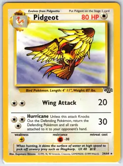 Pidgeot 24/64 Rare Jungle Pokemon Unlimited Moderately Played - Image 1