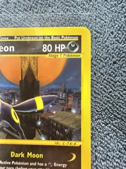 Pokemon TCG Umbreon Aquapolis E-Reader Rare 2002 80 HP EN - Image 2