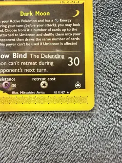 Pokemon TCG Umbreon Aquapolis E-Reader Rare 2002 80 HP EN - Image 3