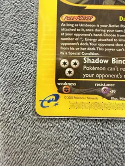 Pokemon TCG Umbreon Aquapolis E-Reader Rare 2002 80 HP EN - Image 4