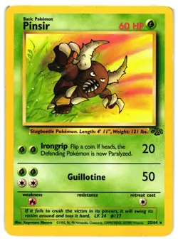 Pokemon TCG Pinsir 25/64 Rare Unlimited Jungle LP/MP - Image 1