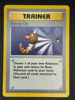 SCOOP UP 78/102 RARE BASE SET SHADOWLESS POKEMON UNLIMITED MP - Image 1