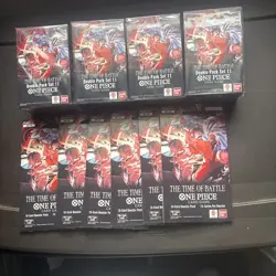 4 One Piece Double Pack Set 11 Plus 6 Sleeved Boosters Op16 (14) Total Packs 🔥 - Image 1
