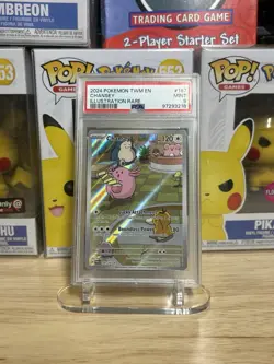 Pokemon PSA 9 Chansey 187/167 Twilight Masquerade Illustration Rare Holo EN - Image 1