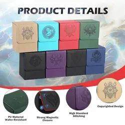 Premium PU Leather Card Deck Box for Magic The Gathering, Yugioh, Sand Golem - Image 4