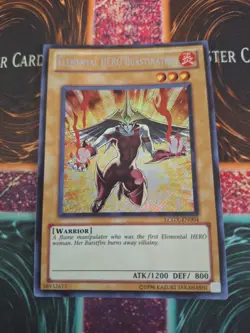Yugioh Elemental Hero Burstinatrix LCGX-EN004 Secret Rare Unlimited Near Mint - Image 1