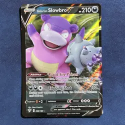 Galarian Slowbro V - 099/189 - Pokemon Darkness Ablaze Sword Shield Rare Card NM - Image 1