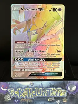 Pokemon Card Necrozma GX 153/147 Burning Shadows Secret Rainbow Rare NM - Image 1
