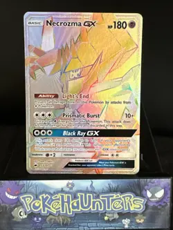 Pokemon Card Necrozma GX 153/147 Burning Shadows Secret Rainbow Rare NM - Image 2
