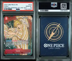 PSA 10 2024 One Piece card 1st Anniversary Set English OP01-013 Sanji - Image 3