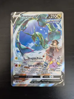 Rayquaza V Evolving Skies 194/203 Holo Ultra Rare Card Alt Art Pokemon Near Mint - Image 1