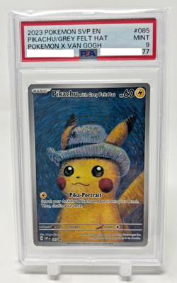 Pokemon x Van Gogh "Pikachu with Grey Felt Hat" SVP085 Promo Card PSA 9 - Image 1