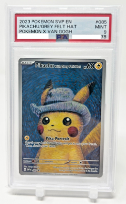 Pokemon x Van Gogh "Pikachu with Grey Felt Hat" SVP085 Promo Card PSA 9 - Image 3