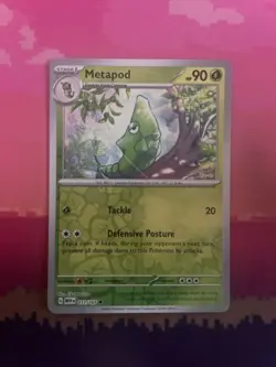 Pokemon Card Metapod Pokemon 151 Reverse Holo Common 011/165 Near Mint - Image 1