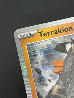 Terrakion Holo Rare White Flare Pokemon TCG Card 054/086 - Image 3