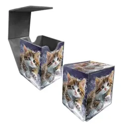 Card Deck Box Trading Cards with Strong B Card Deck Box Cute Brown White Kitten - Image 1